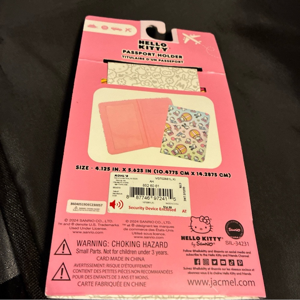 Hello Kitty Pink and Blue Travel Passport Cover - Picture 5 of 5